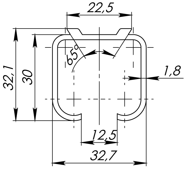 Верхняя направляющая Comfort R 60/80/1,8/2000 tract 2м Armadillo — изображение 2