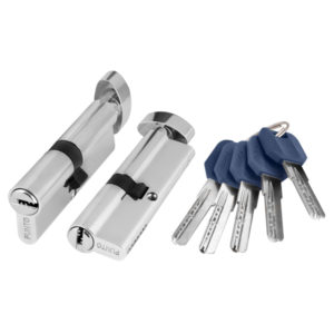 Цилиндровый мех-м с верт. Z402/80мм (30+10+40) CP хром 5 ключей Punto