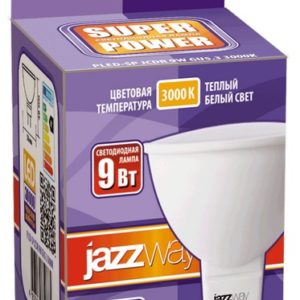Лампа светод. 9Вт GU5.3 MR16 LED теплый Jazzway