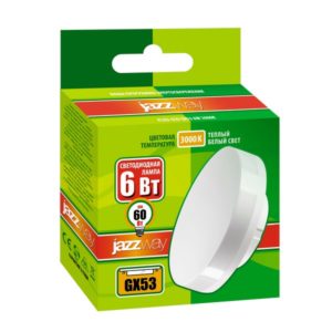 Лампа светод/ PLED-ECO-GX53 6W 3000K 460Лм Frost JazzWay