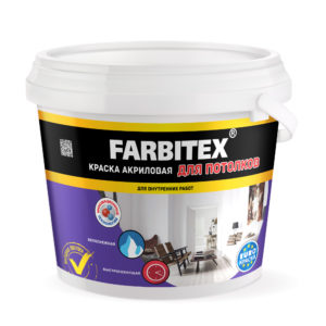 "FARBITEX" Краска акриловая для потолков 6кг