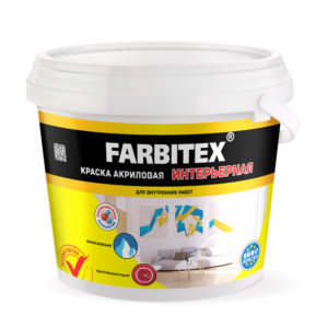 "FARBITEX" Краска акриловая интерьерная 1,1кг