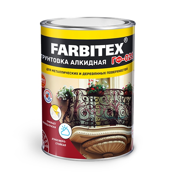 "FARBITEX" Грунт ГФ-021 серый 0,8кг