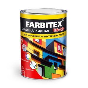 "FARBITEX" Эмаль ПФ-115 черный 2,7кг
