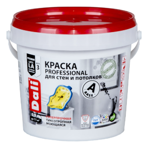 "DALI" Краска для ст. и потолков (PROFESSIONAL)  0,9л база А
