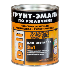 "DALI" Грунт-Эмаль по ржавчине БЕЛЫЙ RAL 9010 2л