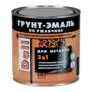"DALI" Грунт-Эмаль по ржавчине КРАСНЫЙ RAL 3001 0,75л
