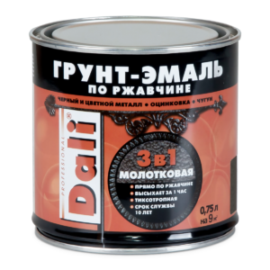 "DALI" Грунт-эмаль по ржавчине ЗОЛОТИСТЫЙ 0,75л Молотковая
