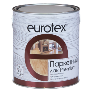 EUROTEX-Premium Лак паркетный глянцевый 2,5 л