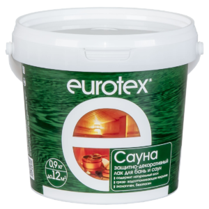 EUROTEX Сауна Лак защита для дерева 0,9кг