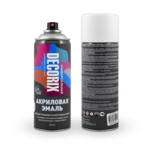 Аэрозольная эмаль унив-ая DECORIX, 520, белый глянец
