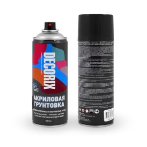 Аэрозольная грунтовка DECORIX, 520, черная /0108-02 DX