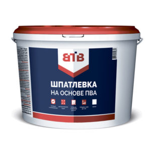 Шпатлевка ВТВ на ПВА, 5кг/ведро