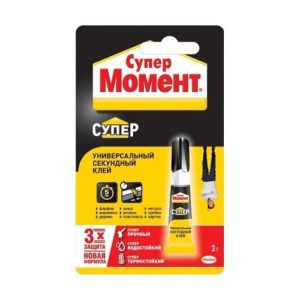 Секунд. клей "Супер Момент" 3г на мульти-карте