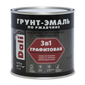 "DALI" Грунт-Эмаль графитовая  по ржавчине Коричневый  0,75л (6)
