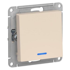 Механизм выкл. 1-кл. СП AtlasDesign 10А IP20 10AX с подсветкой беж.