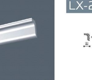 Плинтус потолочный NMC LX-22 2000 мм белый