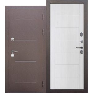 Дверь мет.ISOTERMA 11см Медь Астана милки 960*2050L (110/141мм) хром/штап Ф2