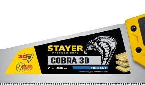 Ножовка STAYER ″Cobra 3D″ 400мм, 7TPI, 3D зуб